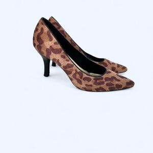 Comfort Plus by Predictions Leopard Print Kitten Heel Pumps Size 7.5